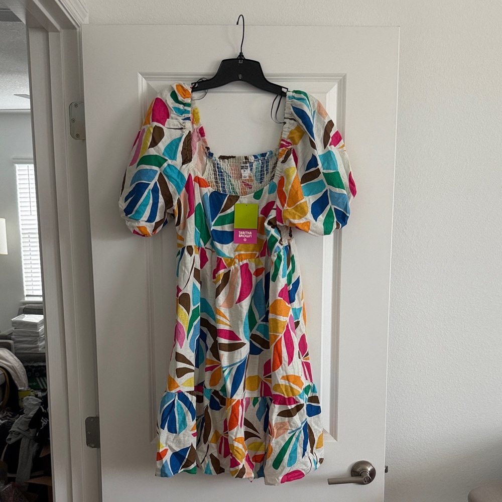 Tabitha Brown - Colorful Leaf Print Dress